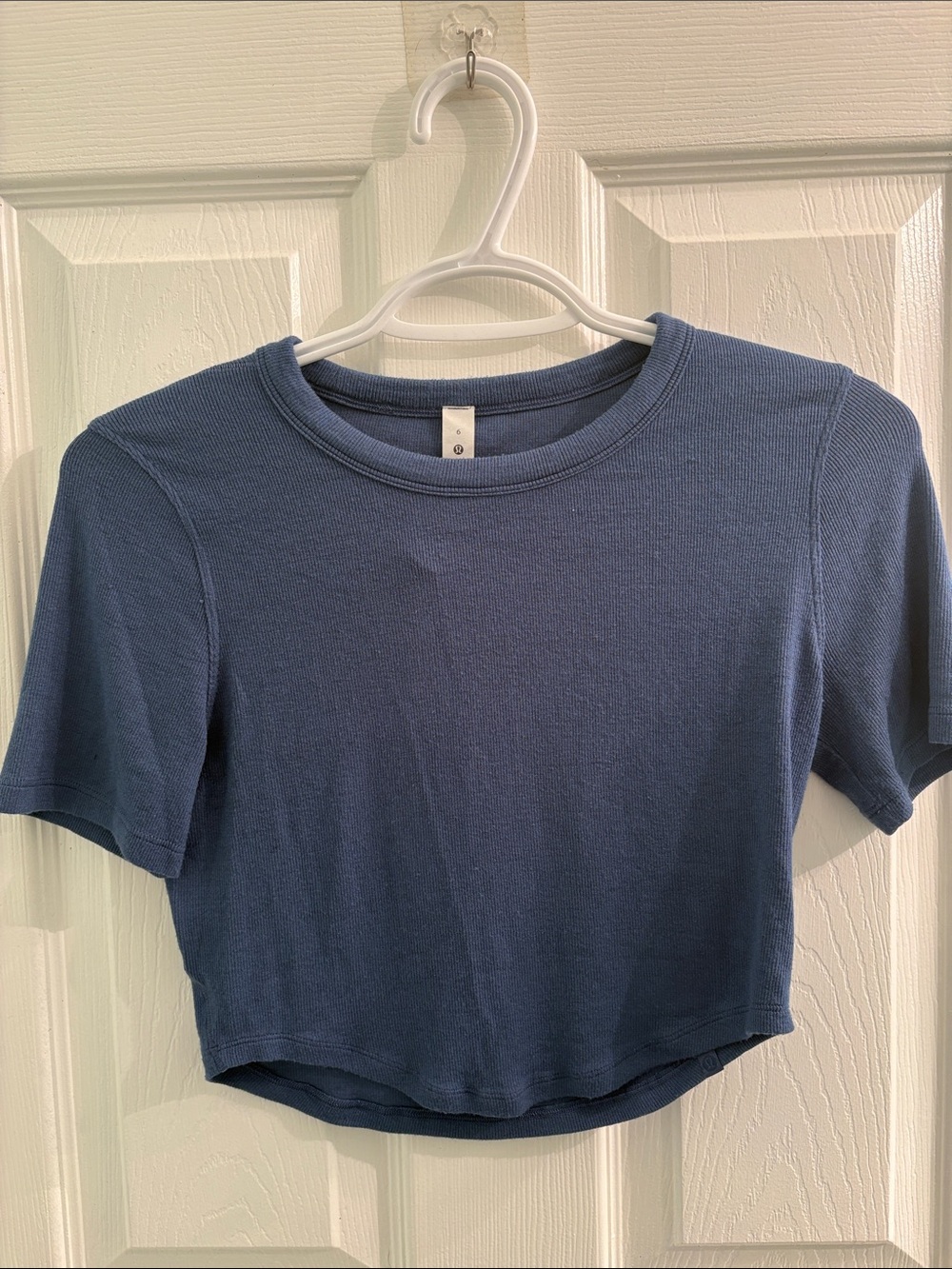Lululemon Swiftly Cropped Short-Sleeve- Dusty Blue
